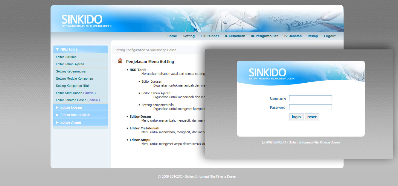 Nilai Kinerja Dosen System
